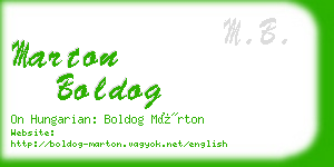 marton boldog business card